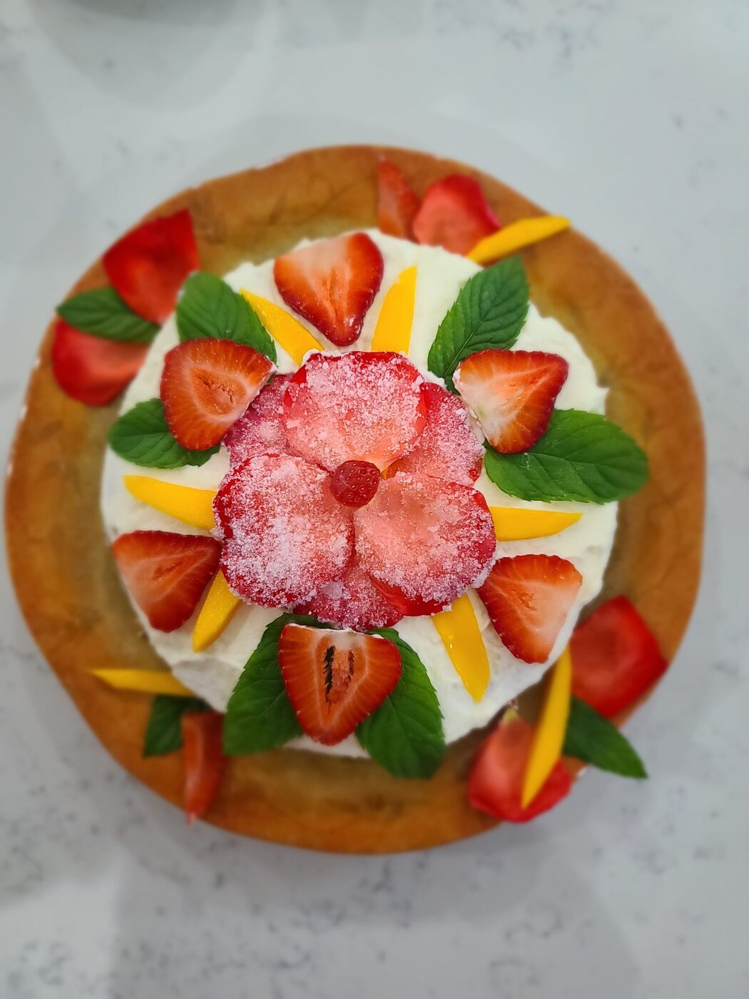 Saffron cardamom cake